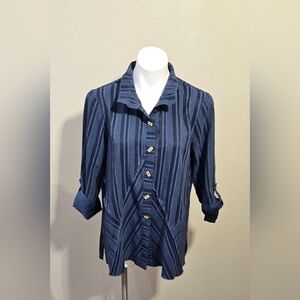 Ali Miles Crinkle Knit Tunic Women's Size Medium